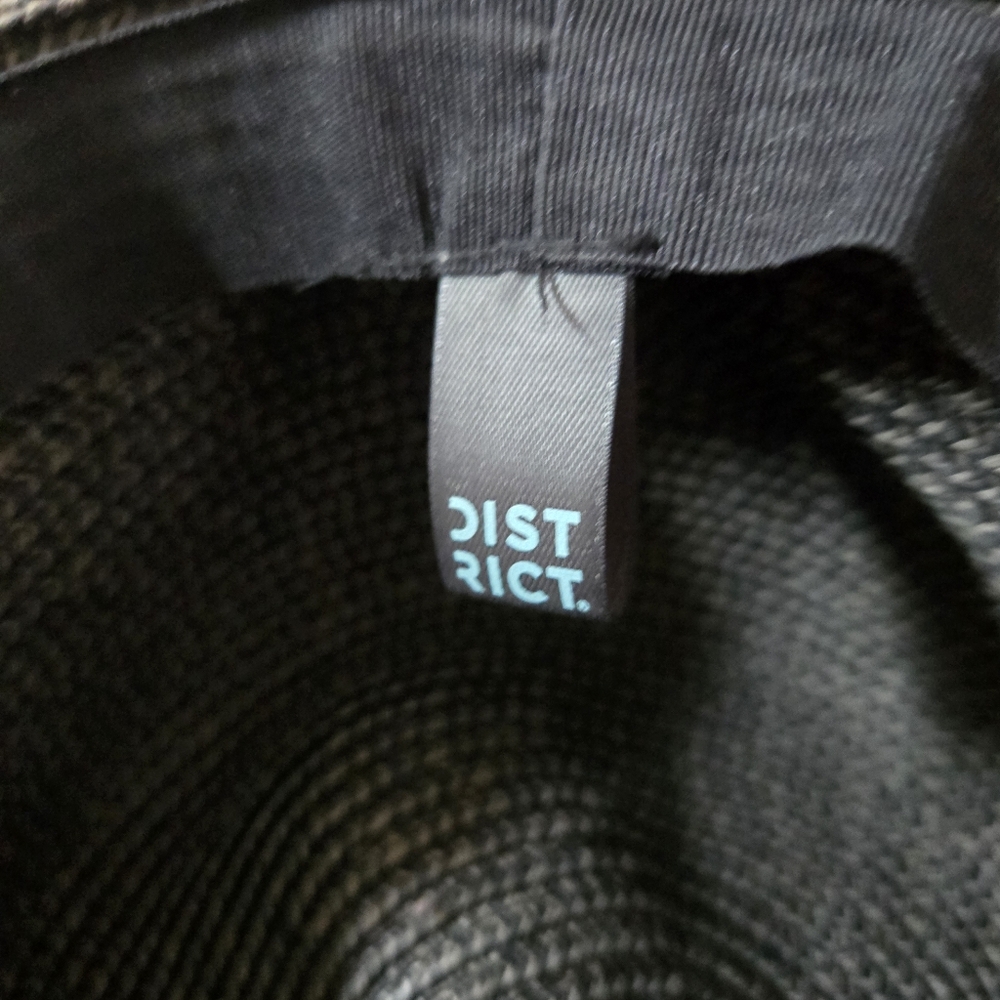 District Black Wifey Straw Hat Floppy Sun Hat Summer Beach Pool Swim Honeymoon - Picture 4 of 7